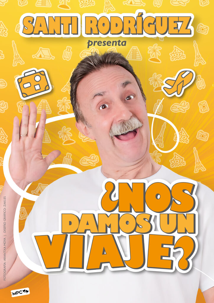 Creatividad del evento de Santi Rodríguez.