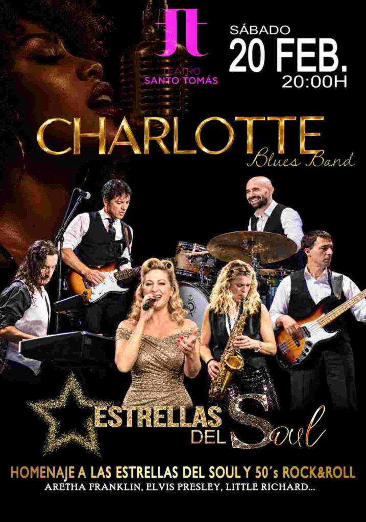 Creatividad del evento Charlotte Blues Band.